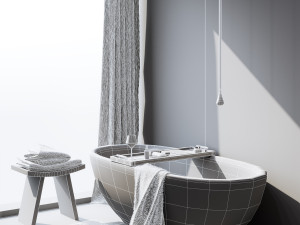 bathroom interior scene for cinema 4d and octane render Modèle 3D