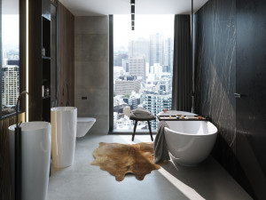 bathroom interior scene for cinema 4d and octane render Modèle 3D