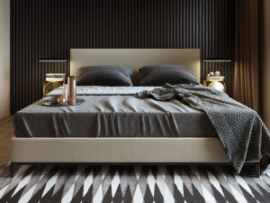 bedroom interior scene for cinema 4d and octane render Modèle 3D