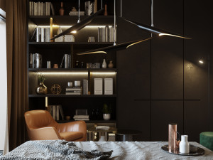 bedroom interior scene for cinema 4d and octane render Modèle 3D