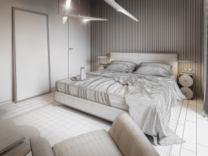bedroom interior scene for cinema 4d and octane render Modèle 3D