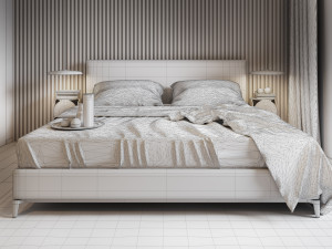 bedroom interior scene for cinema 4d and octane render Modèle 3D