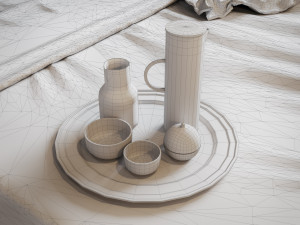 bedroom interior scene for cinema 4d and octane render Modèle 3D