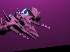 spaceship 3D 모델