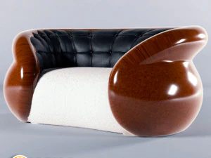 가죽 소파 3D 모델