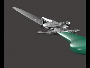 silver 1700 sword with pistol 2 various textures used and new textures low-poly Modello 3D