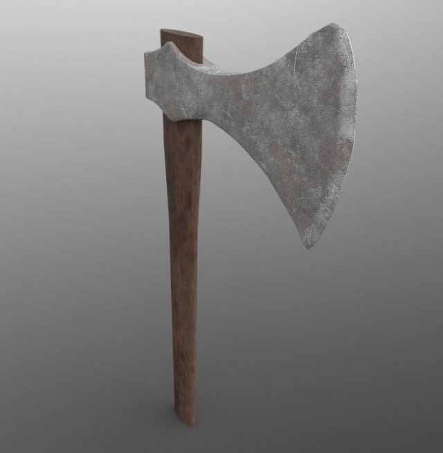simple small axe free 3D Модель .c4d .max .obj .3ds .fbx .stl .blend 