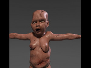 creepy baby Model 3D