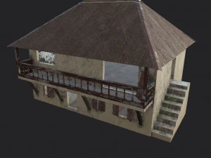 abandoned tropical house 3D Model