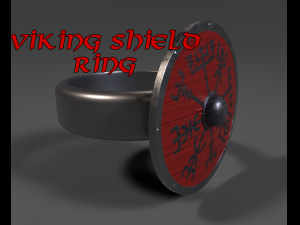 viking shield ring ready to print 3D प्रिंट मॉडल
