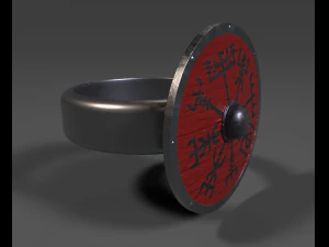 viking shield ring ready to print 3D Print Model