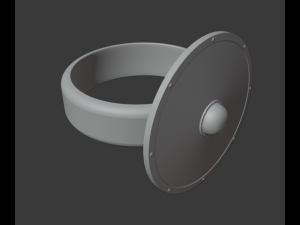 viking shield ring ready to print 3D 打印模型