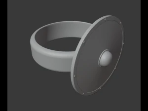 viking shield ring ready to print 3D Print Model