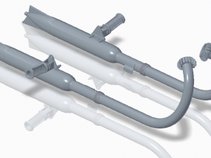jawa bike silencer 3D Model
