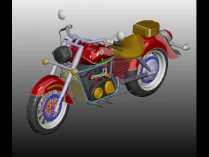 bicicleta da velha escola Modelo 3D