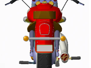 stary rower szkolny Model 3D