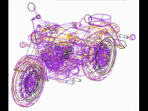 stary rower szkolny Model 3D