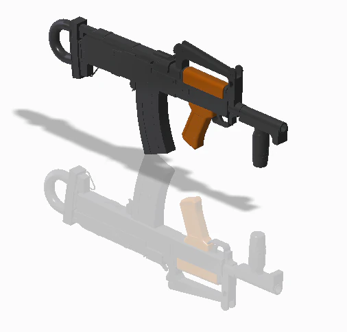 groza pubg keychain 3D Print Model .c4d .max .obj .3ds .fbx .stl .blend 