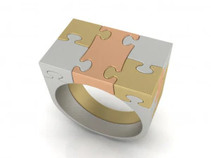 puzzle ring 3d print model 3D Print Model