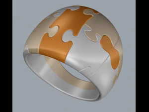 puzzle ring 3d print model 3D Print Model