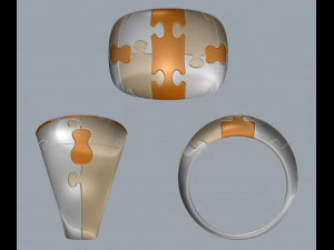 puzzle ring 3d print model 3D Print Model