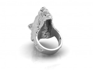 mens wolf ring 3d print model 3D-Druckmodell
