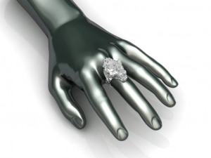 mens wolf ring 3d print model 3D-Druckmodell