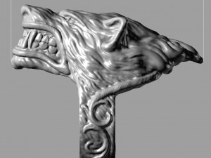 mens wolf ring 3d print model 3D-Druckmodell