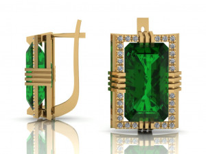jewelry earrings 3d print model Modello di stampa 3D