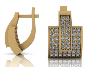 jewelry earrings 3d print model Modello di stampa 3D