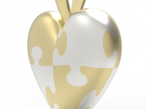 puzzle heart pendant 3d print model 3D Принт Модель