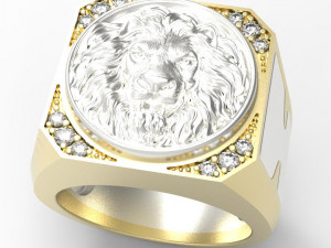 secret compartment lion ring 3d print model 3D प्रिंट मॉडल