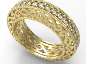 珠宝戒指3D打印模型 3D 打印模型