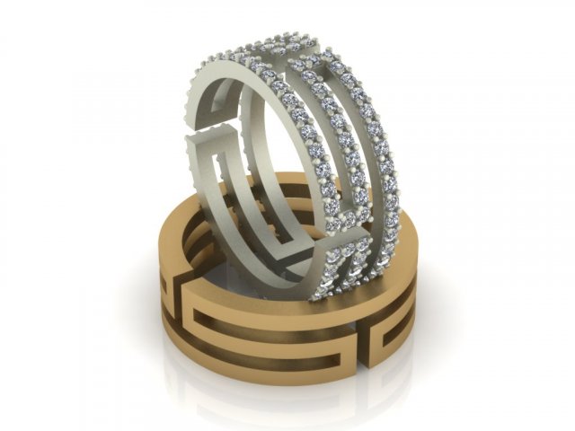 jewelry rings 3d print model 3D 打印模型 .c4d .max .obj .3ds .fbx .stl .blend 