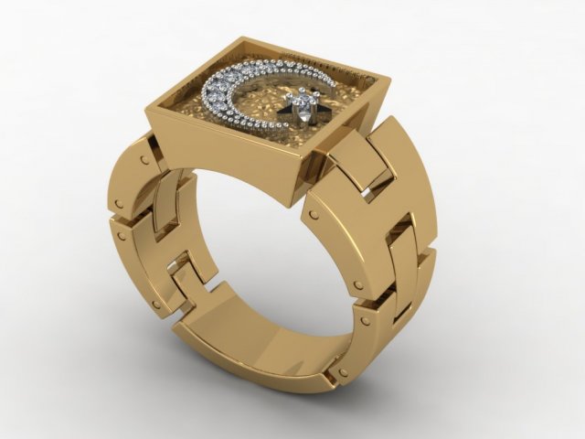 mens muslim ring 3d print model 3Dプリントモデル .c4d .max .obj .3ds .fbx .stl .blend 