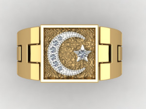 mens muslim ring 3d print model 3Dプリントモデル