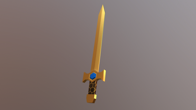 golden sword 3D 모델 .c4d .max .obj .3ds .fbx .stl .blend 