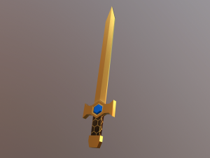 golden sword Modelo 3D