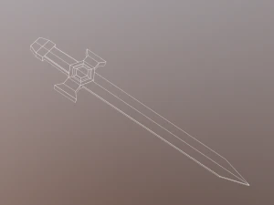 espada dourada Modelo 3D