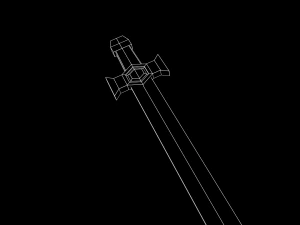 espada dourada Modelo 3D