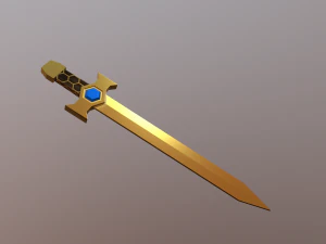 espada dourada Modelo 3D