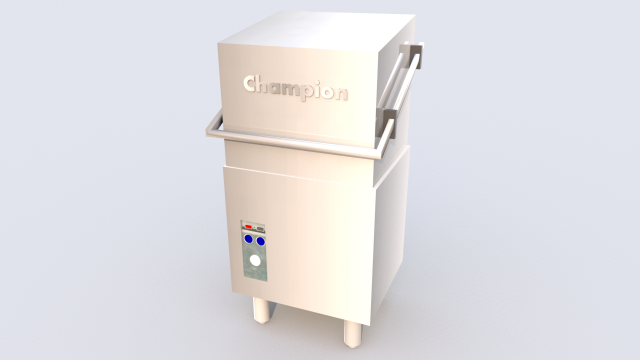 industrial dishwasher Modello 3D .c4d .max .obj .3ds .fbx .stl .blend 