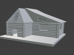 log house 3D 모델