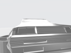 a low poly model of a conceptual model made in retro wave style 3D Model