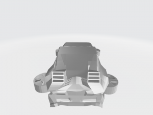 a low poly model of a conceptual model made in retro wave style 3D Model