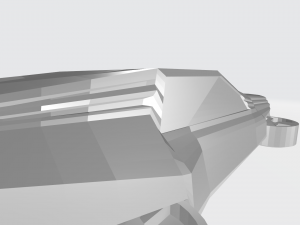 a low poly model of a conceptual model made in retro wave style 3D Model