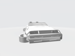 a low poly model of a conceptual model made in retro wave style 3D Model