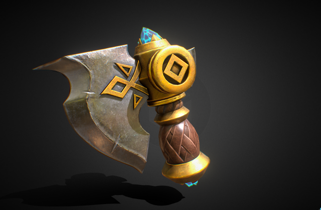 axe game-props Modello 3D .c4d .max .obj .3ds .fbx .stl .blend