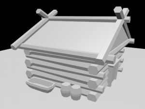 log cabin 3D Model
