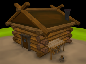 log cabin 3D Model